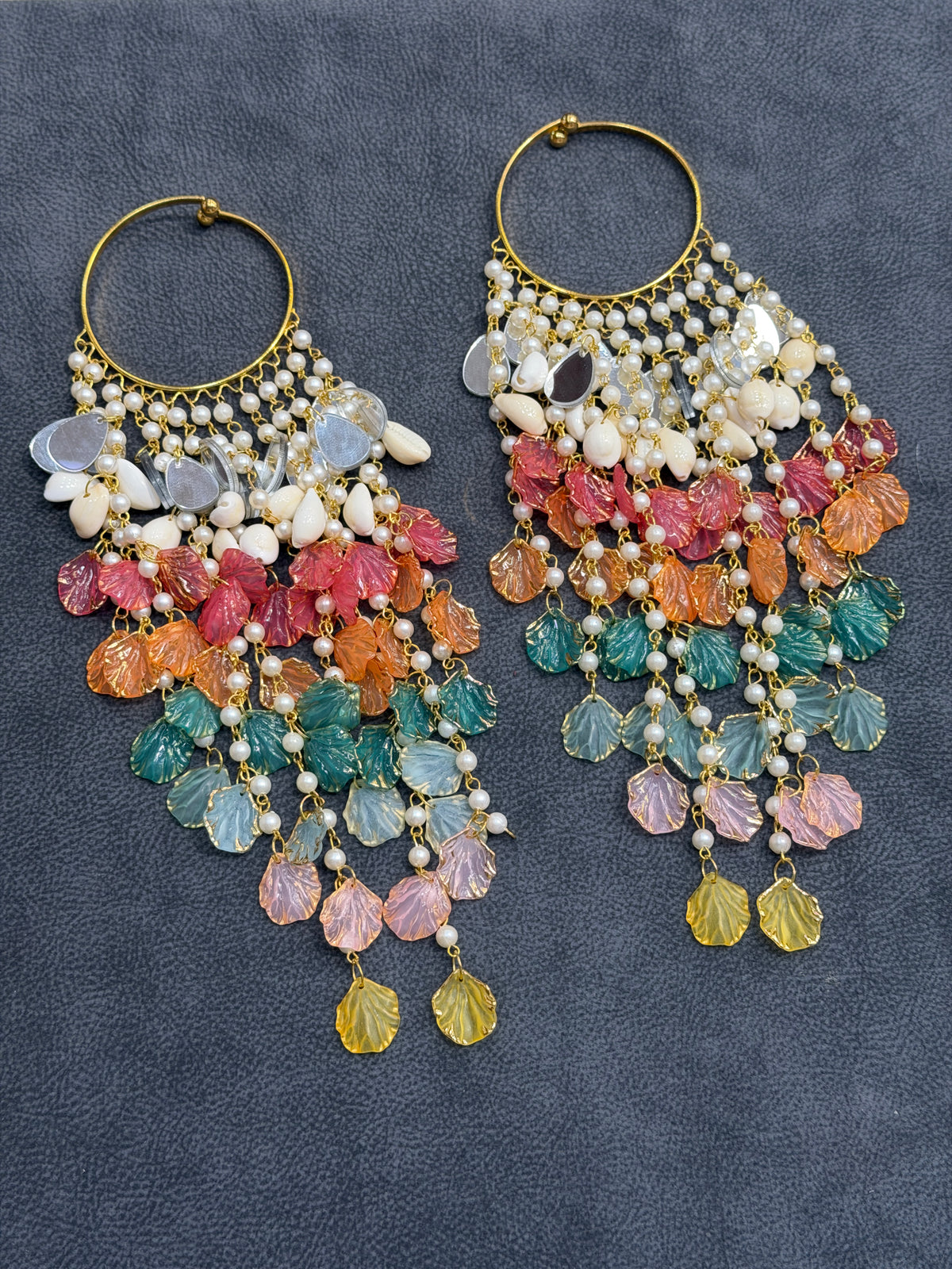 Petal Flower Bracelets Kalira Multi color with Mirrors & Shells