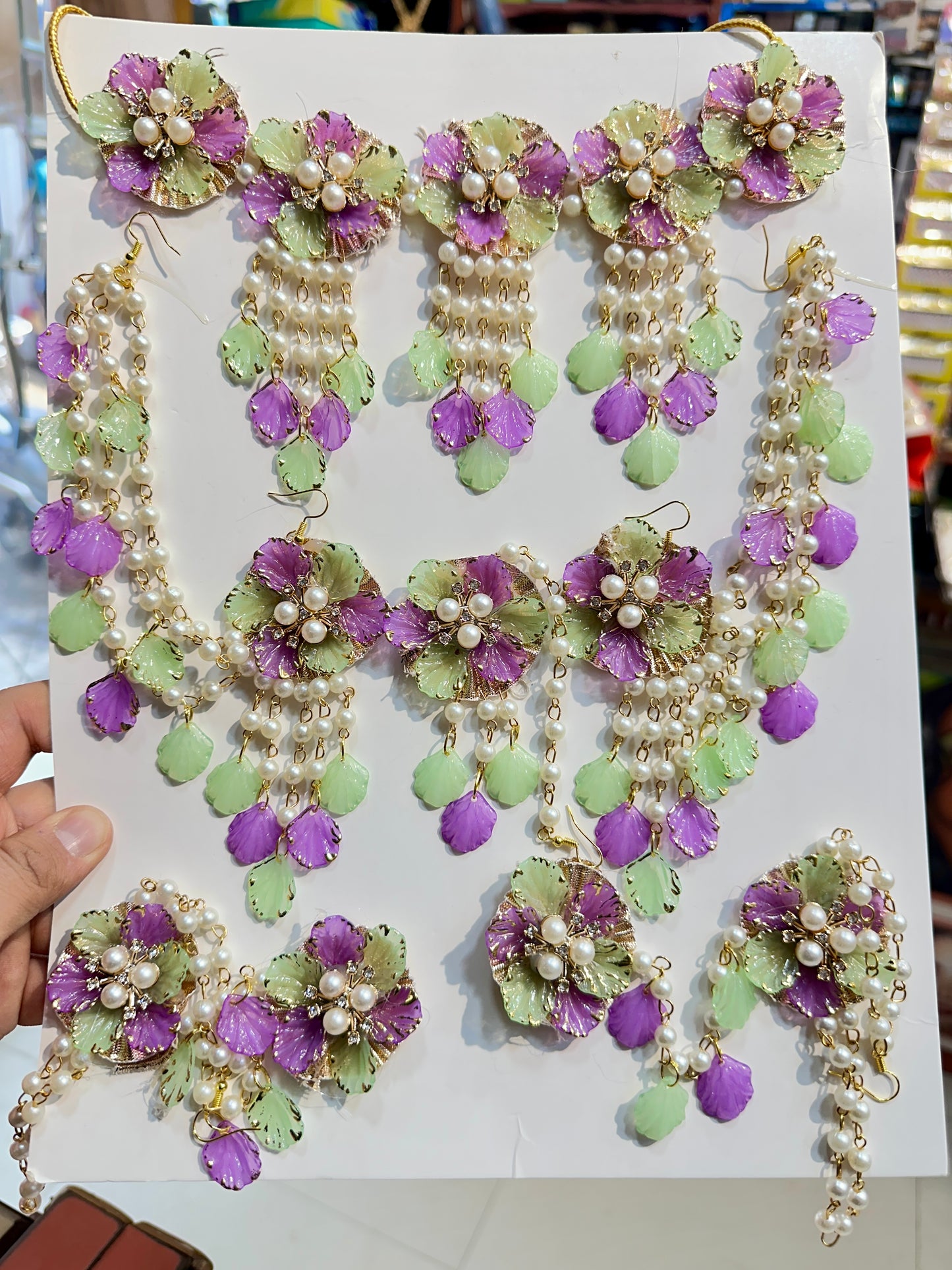 Pista Purple Resin Jewellery