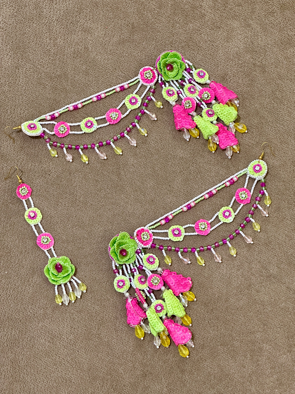 Beaded Handmade Jewellery Parrot Pink