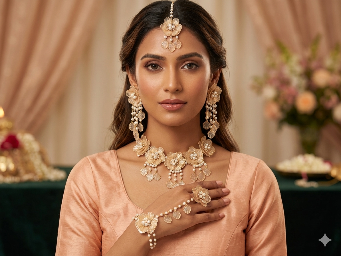 Enchanted Blossom Pearl & Petal Jewellery Set