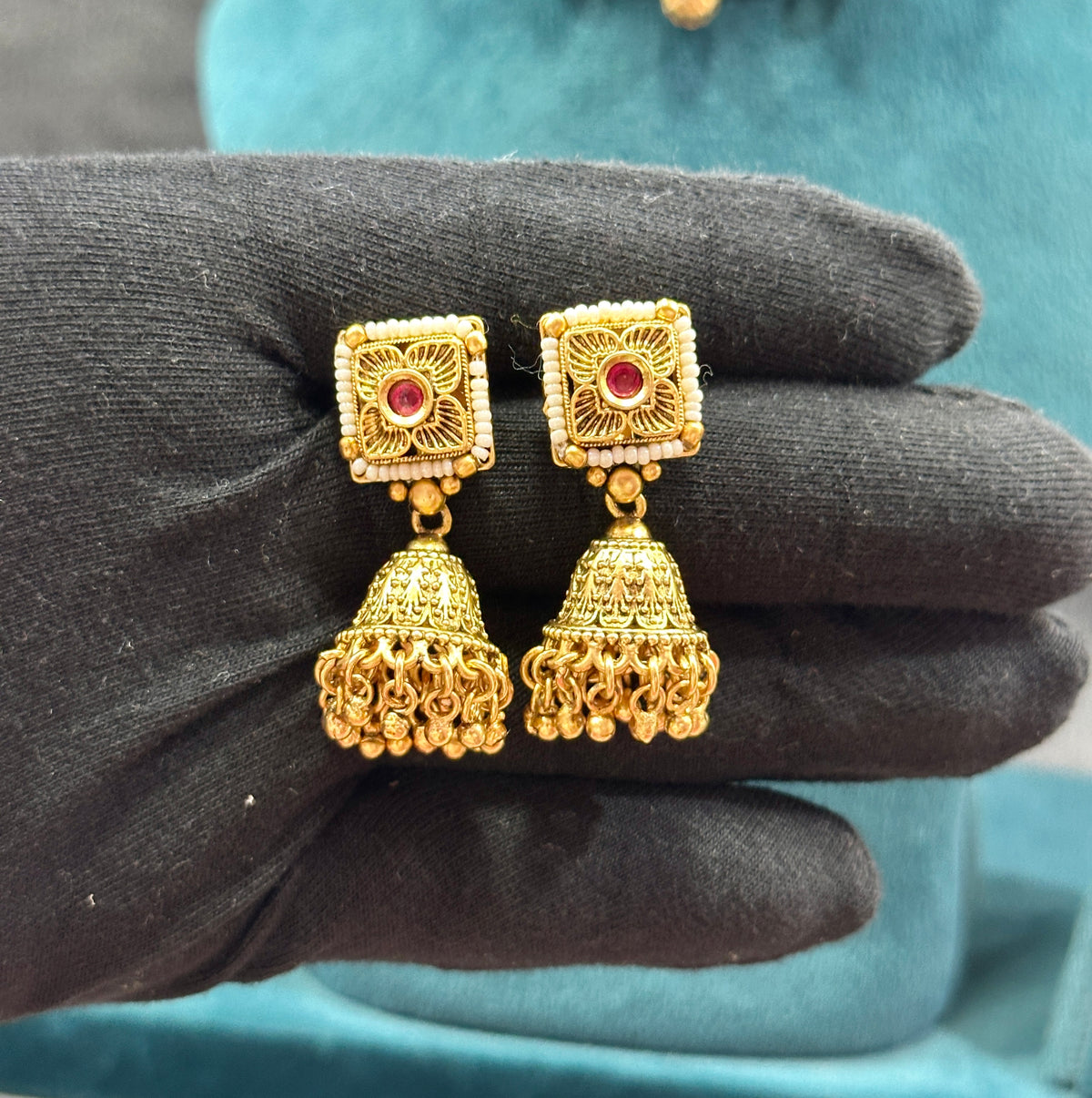 Meenakari Hasli Choker Set with Jhumka Earrings NS00018