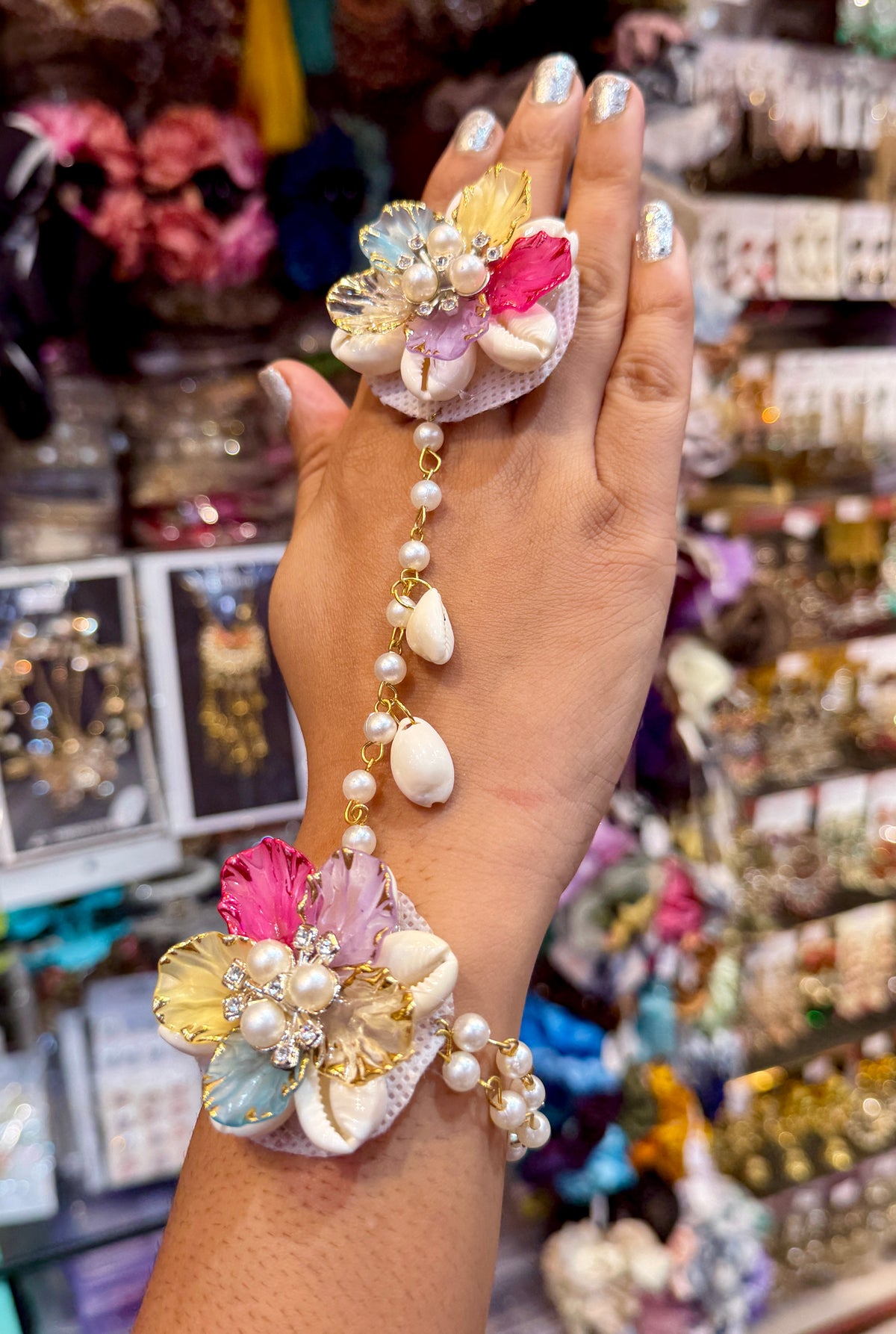 Haldi/ Mehandi Shells Jewellery Multi Color For Bride K101