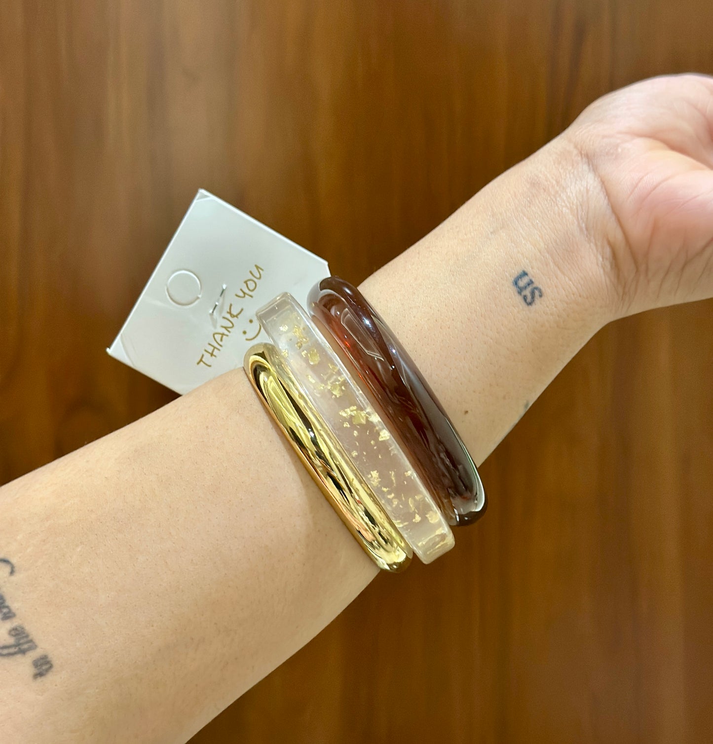 Modern Resin Bangle Stack Set Of3 RB013