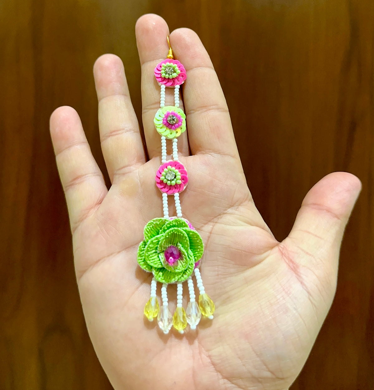 Beaded Handmade Jewellery Parrot Pink