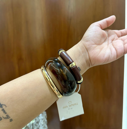 Modern Resin Bangle Stack Set Of 3 RB 09