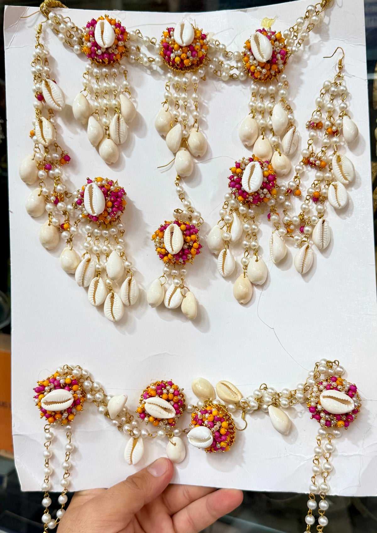 Pink Yellow Pearl Shells Jewellery K135
