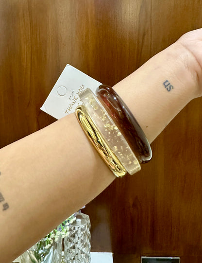 Modern Resin Bangle Stack Set Of3 RB013
