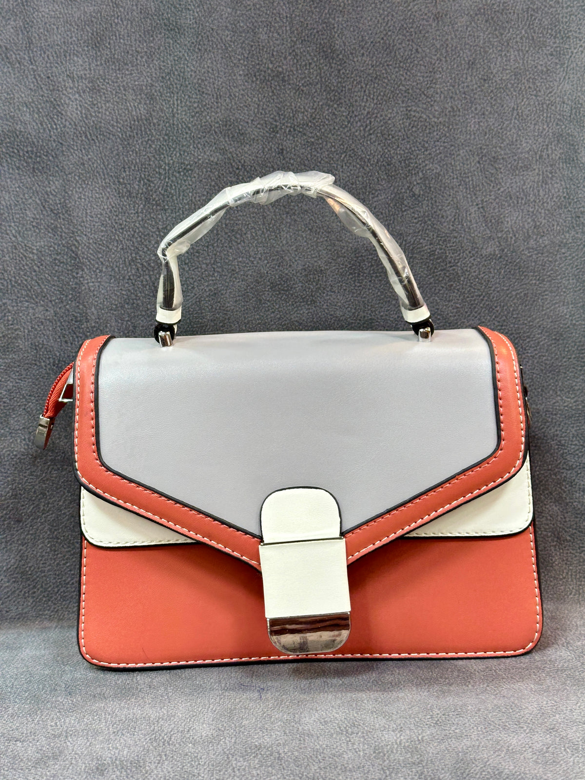 Colour Block Structured Satchel Bag HB002