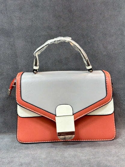 Colour Block Structured Satchel Bag HB002