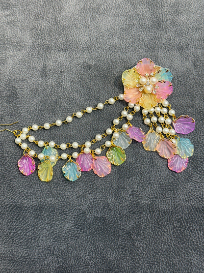 Candy Pastel Floral Earring Tikka Set ET0013