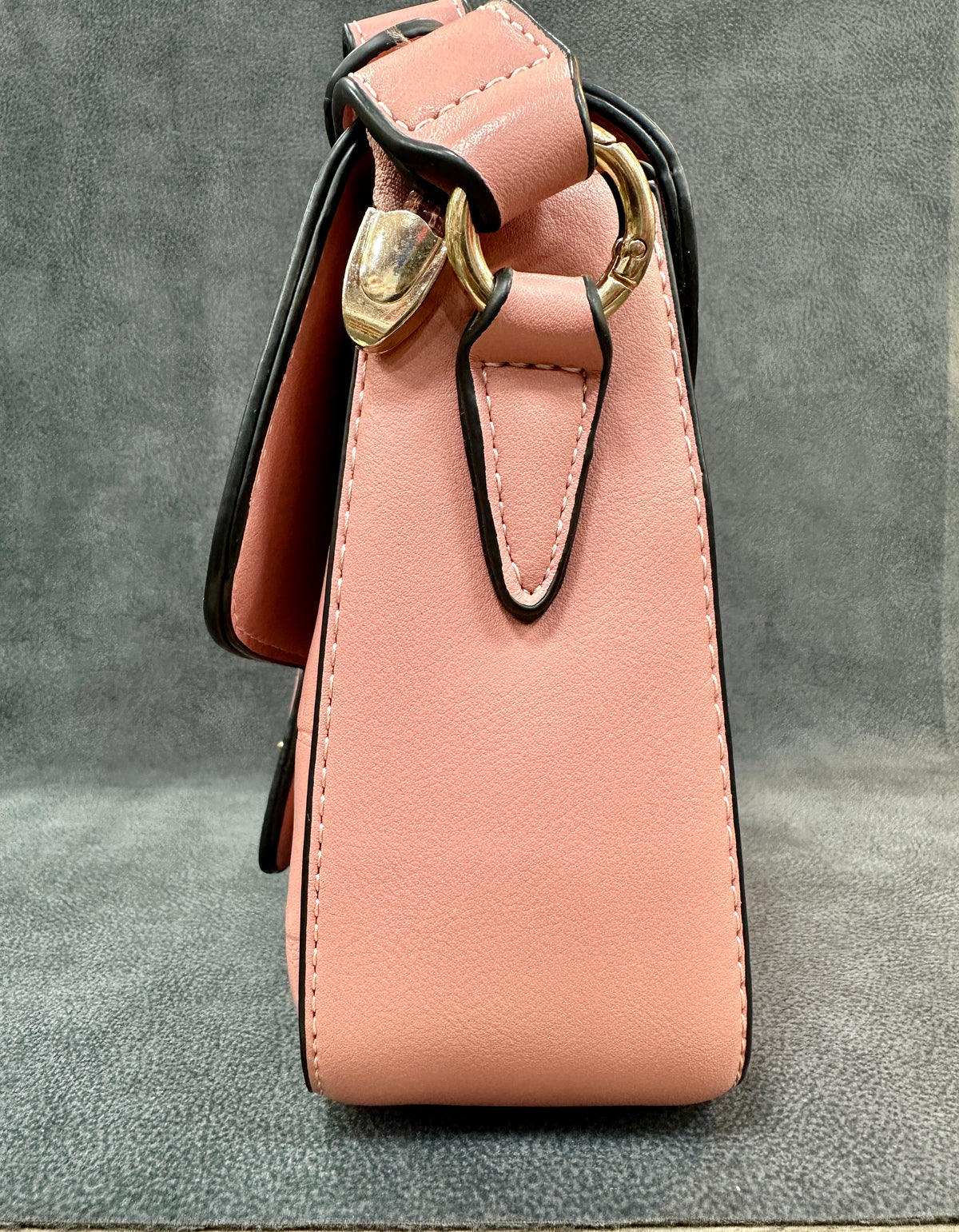 Essence Blush Pink Croc-Embossed Crossbody Sling Bag HB013
