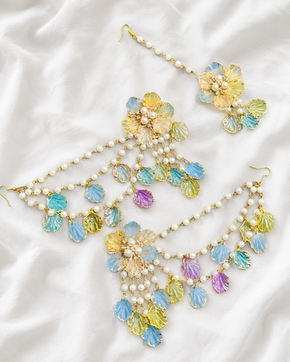 Pastel Petal Earring Tikka Set ET0018