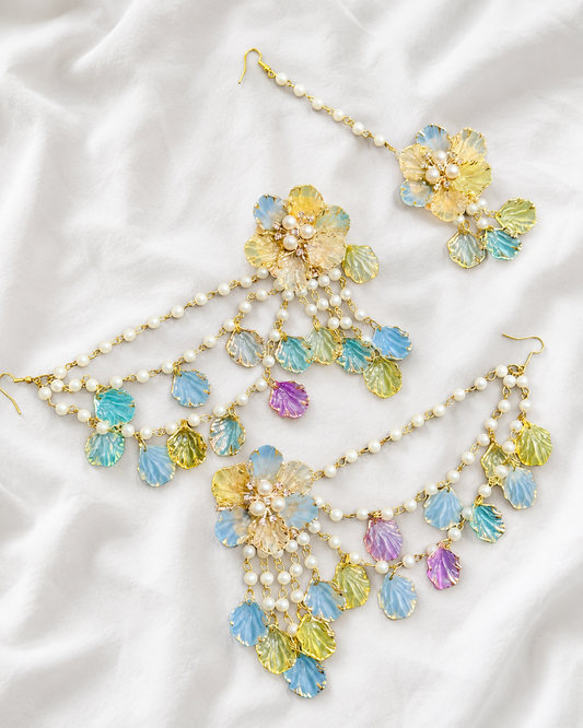 Pastel Petal Earring Tikka Set ET0018