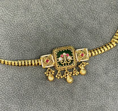 Meenakari Hasli Choker Set with Jhumka Earrings NS00018