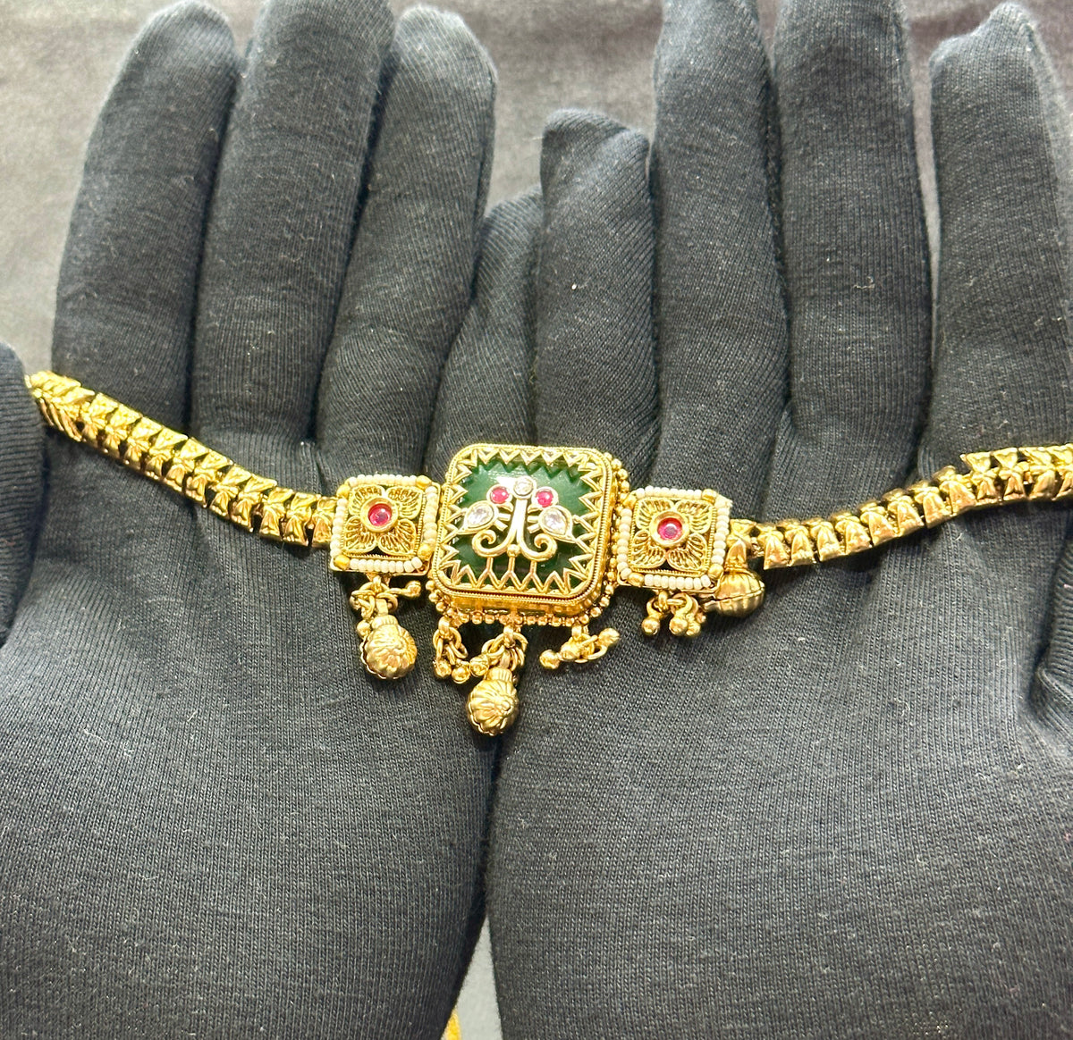 Meenakari Hasli Choker Set with Jhumka Earrings NS00018
