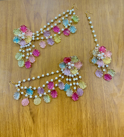 Multi Color Earring Tikka Set