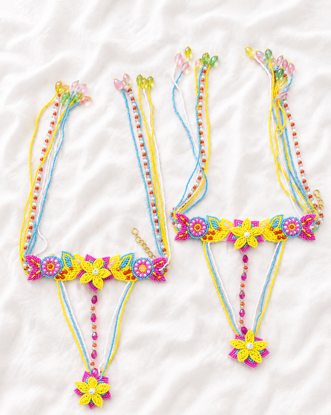 Beaded Handmade jewellery For Haldi Mehandi Full Set