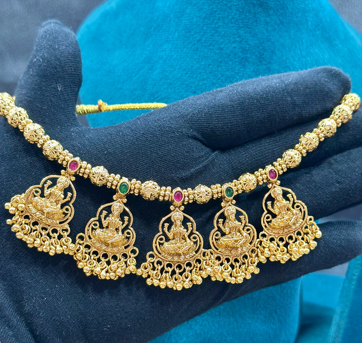 Lakshmi Temple Choker Necklace Set NS00016
