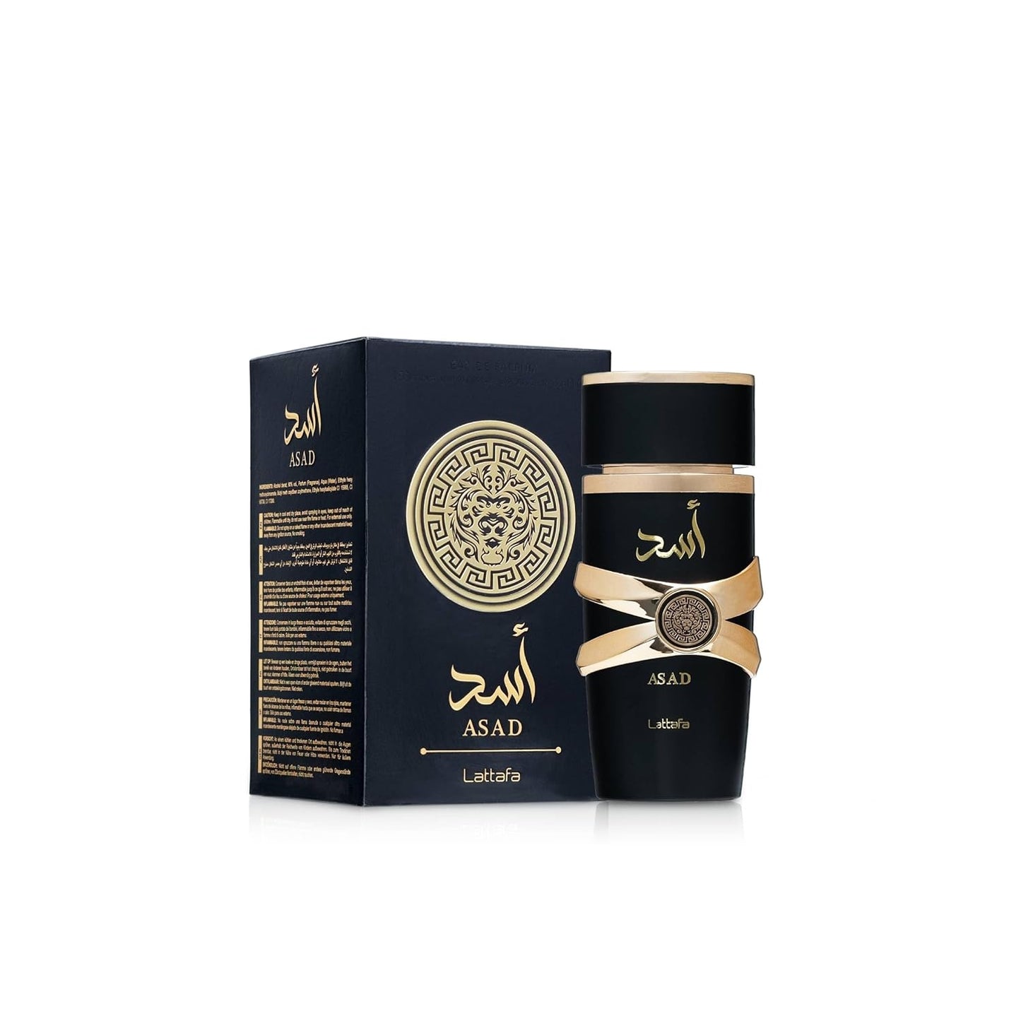 Lattafa Asad Eau De Parfum 100ml Long Lasting Luxury Perfume Spray For Men | Premium Refreshing Oud and Musk Fragrances (Asad)