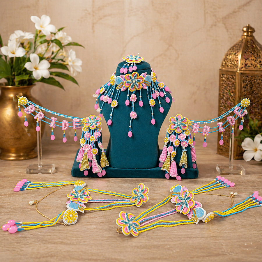 Elegant Handmade Floral Bridal Jewelry Set