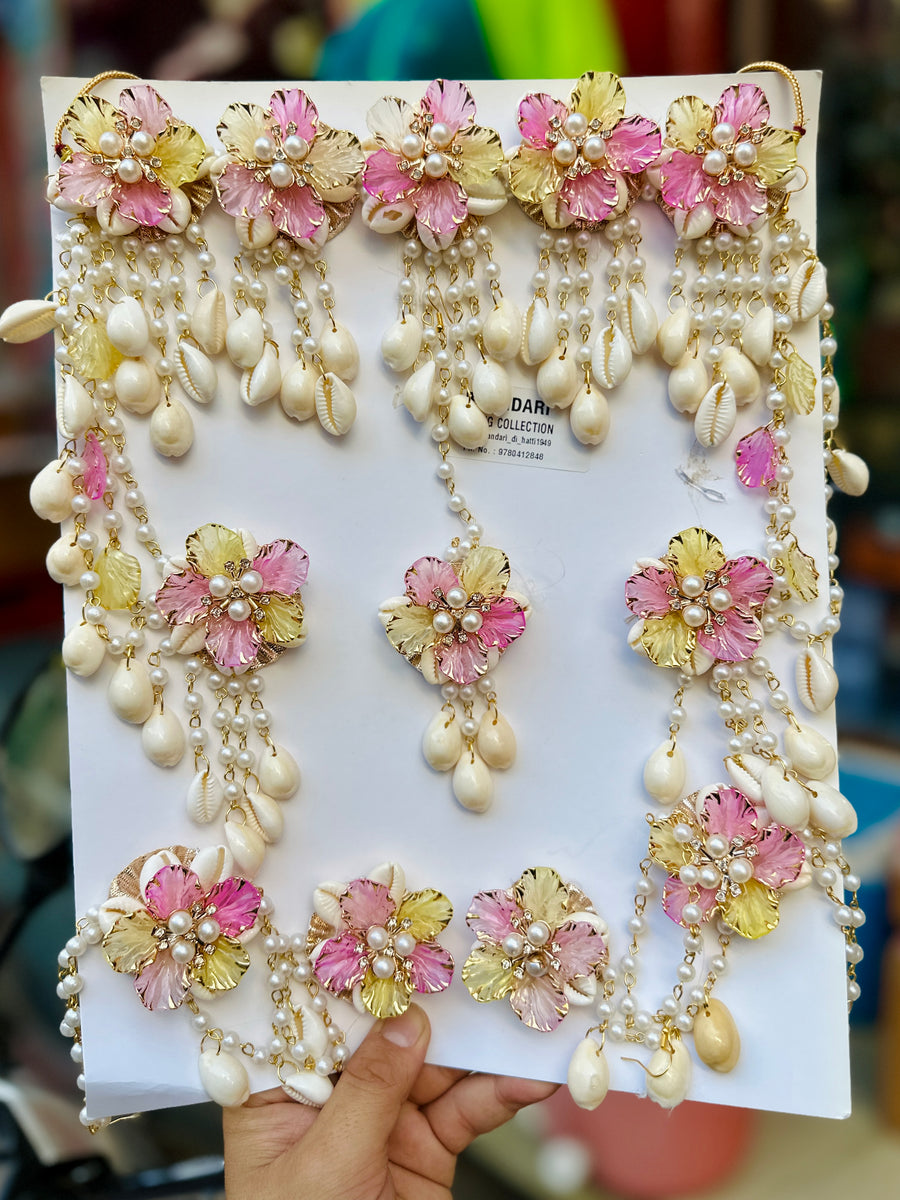 Lemon Pink Shells Jewellery K109