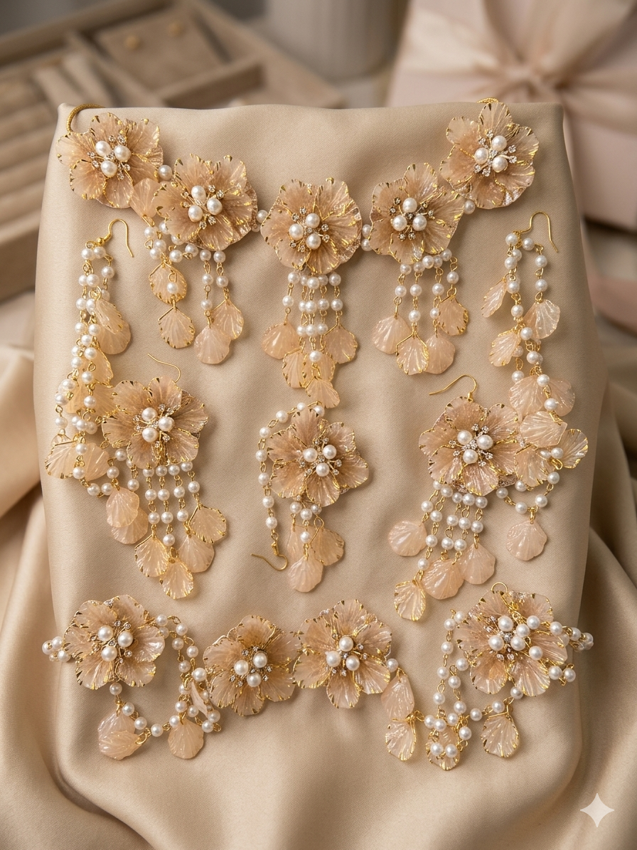 Enchanted Blossom Pearl & Petal Jewellery Set
