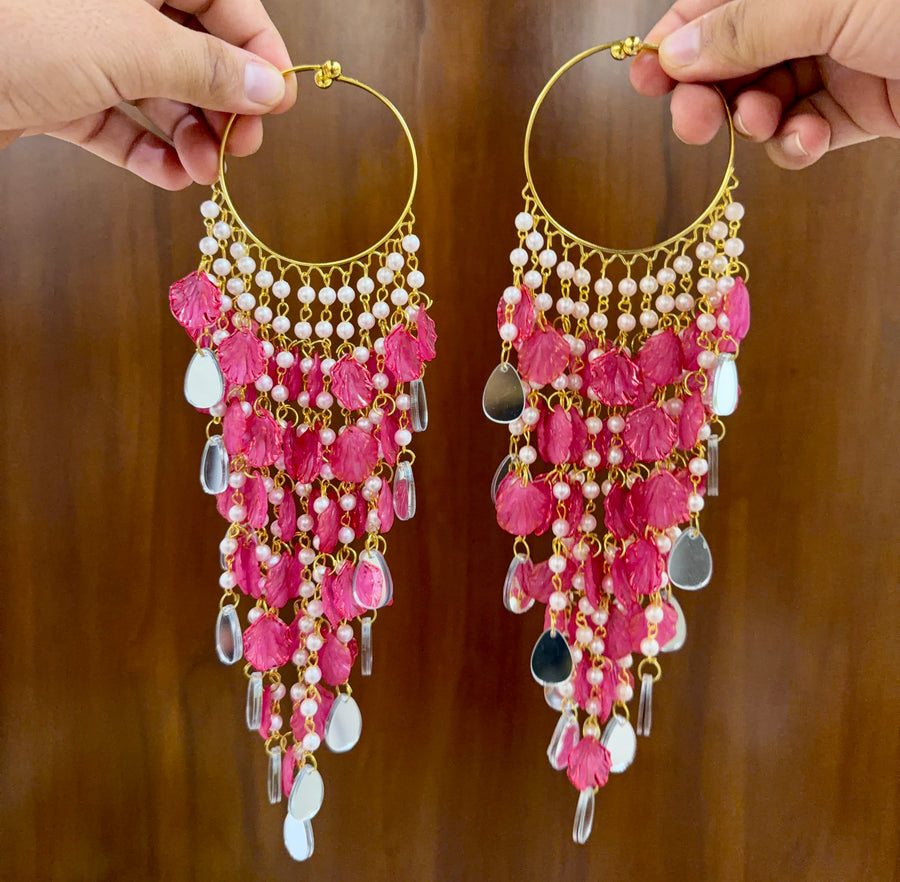 Pink Petal & Mirror Cascade Kalira Pair