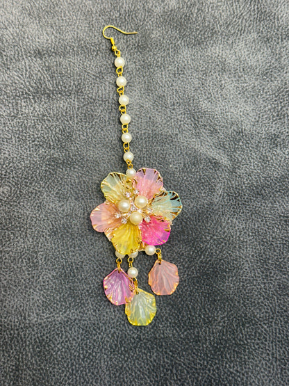Candy Pastel Floral Earring Tikka Set ET0013