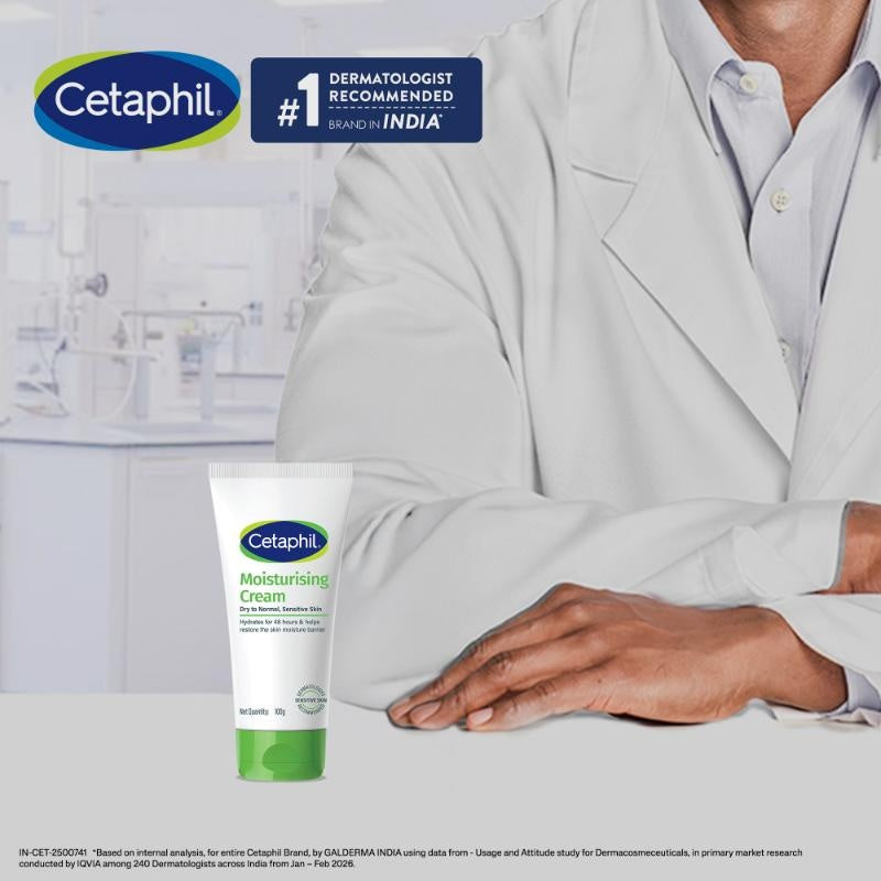 Cetaphil Moisturising Cream for dry to very dry Sensitive skin, Dermatologist Recommended