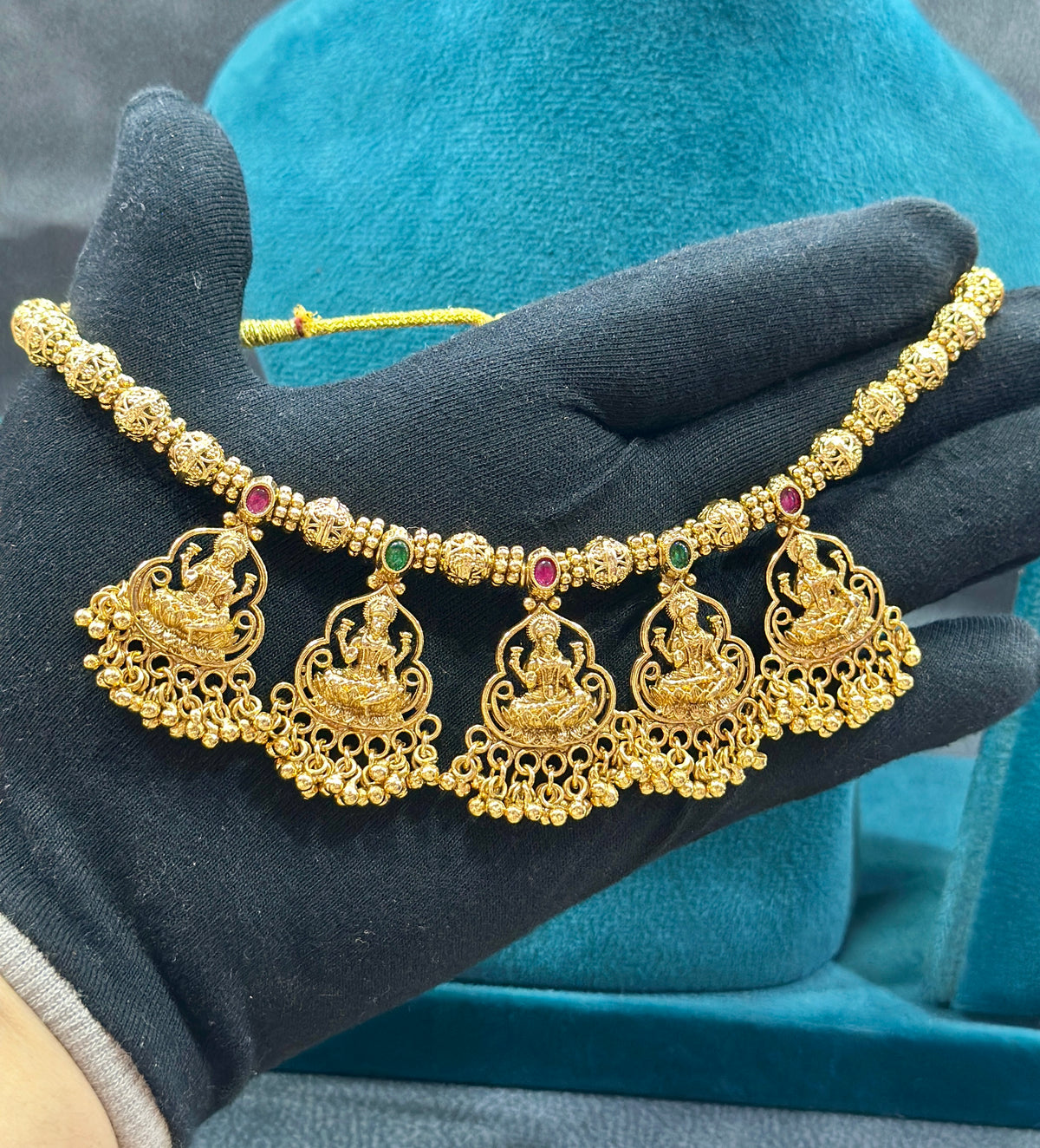 Lakshmi Temple Choker Necklace Set NS00016