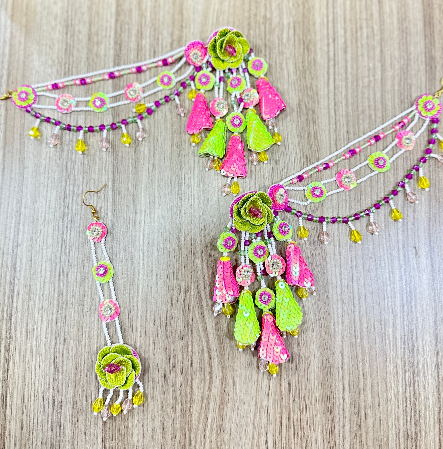 Beaded Handmade Jewellery Parrot Pink