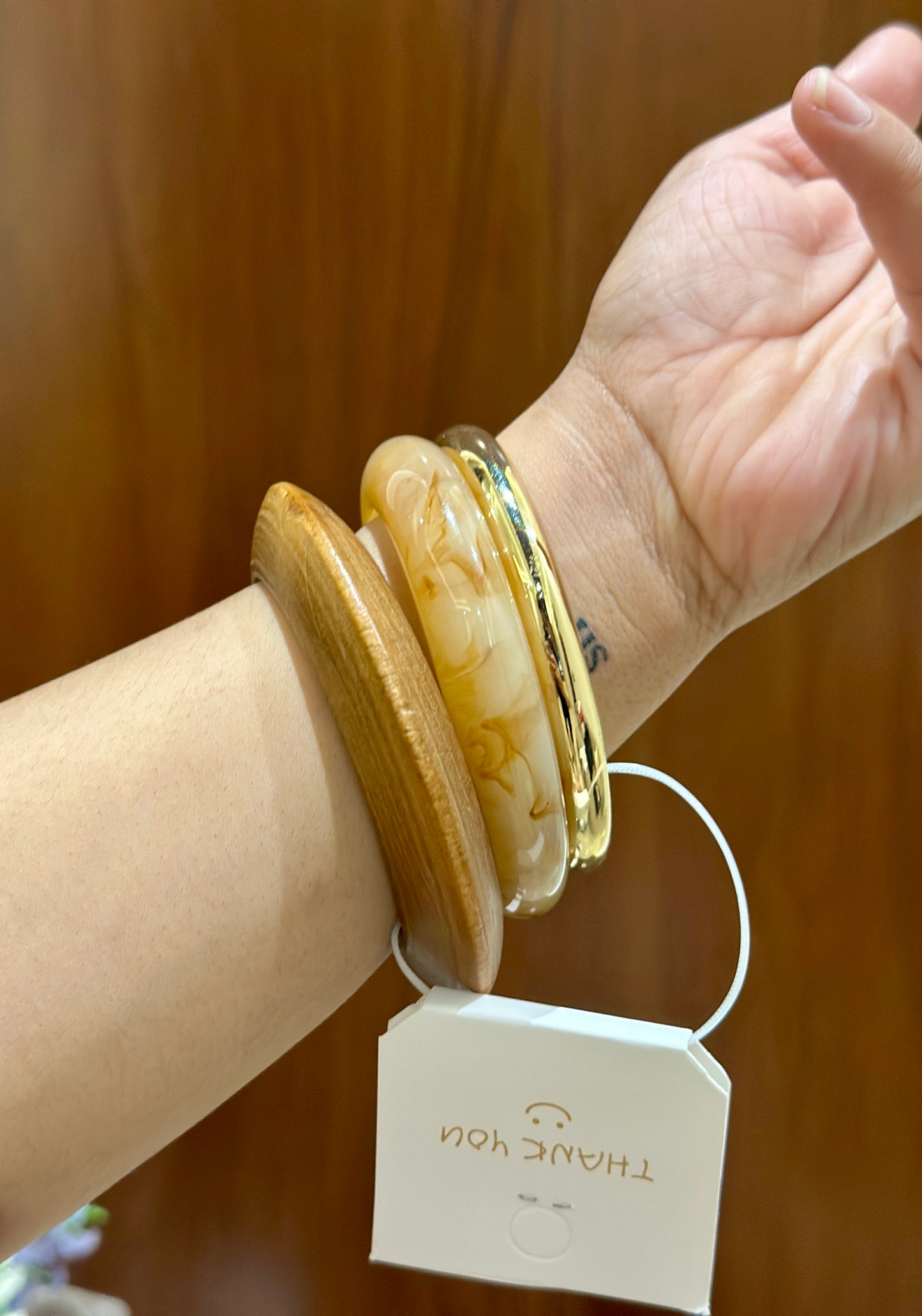 Modern Resin Bangle Stack Set of 3