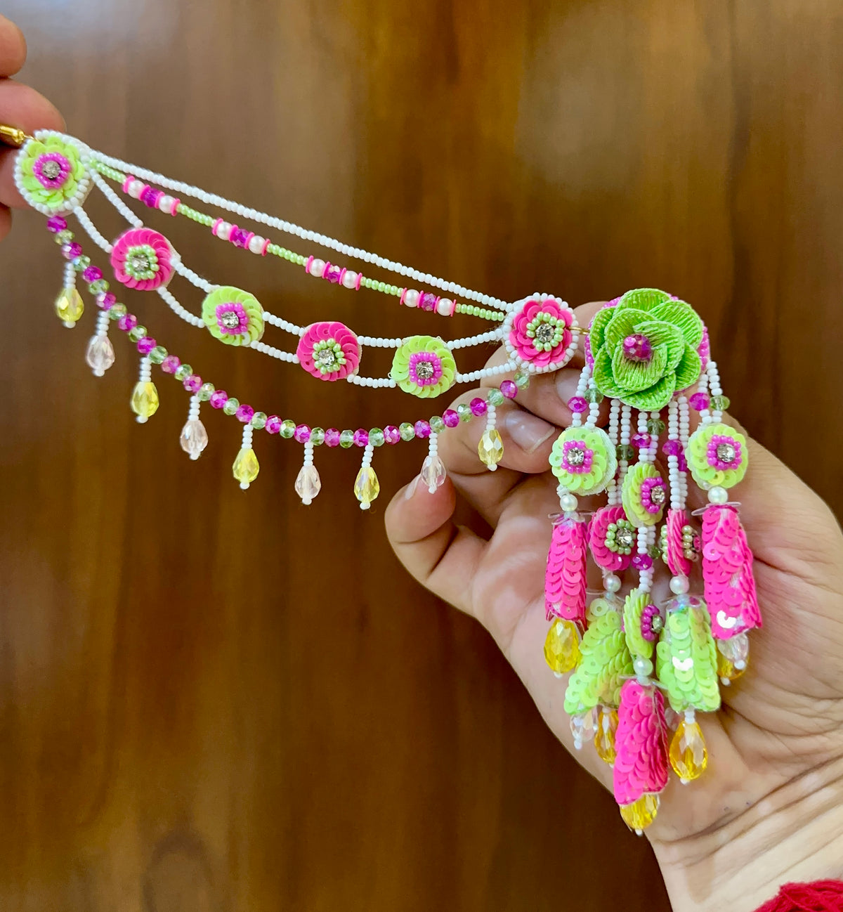 Beaded Handmade Jewellery Parrot Pink