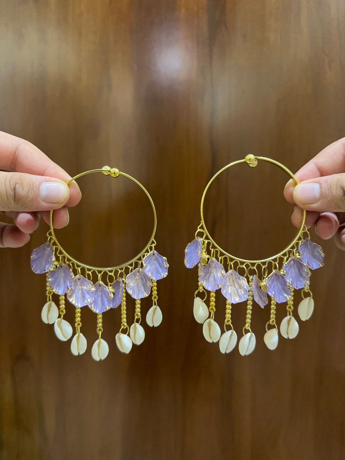 Lilac Petal & Shell Mini Kalira Bangles