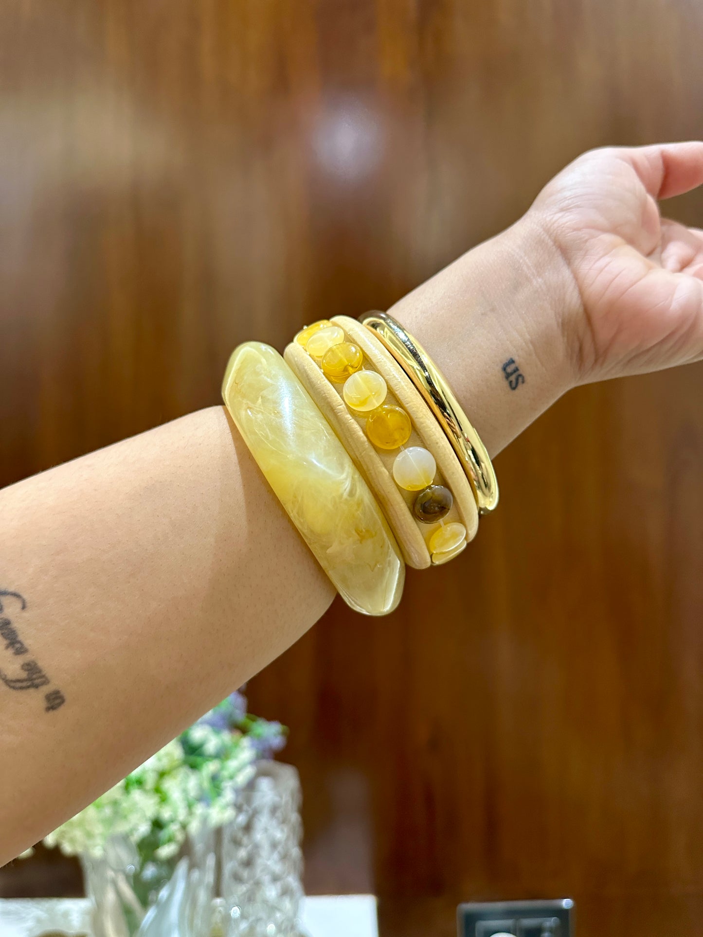 Modern Resin Bangle Stack Set Of3 RB05