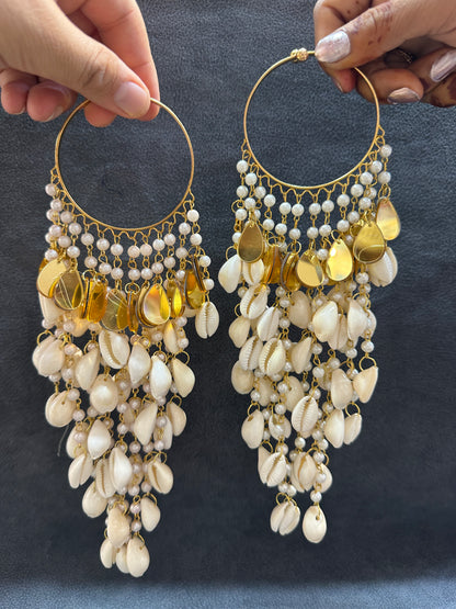 Cowrie Shell Kalira with Gold Sequins Free Size