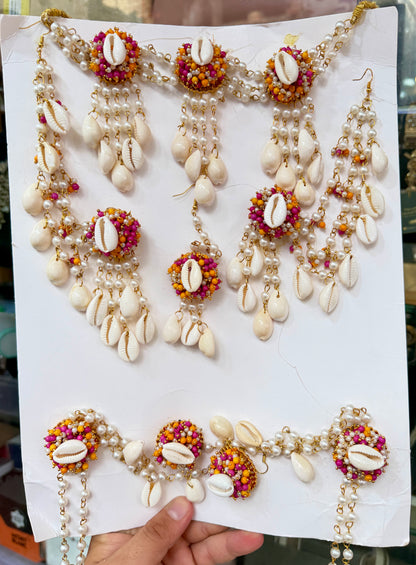 Pink Yellow Pearl Shells Jewellery K135