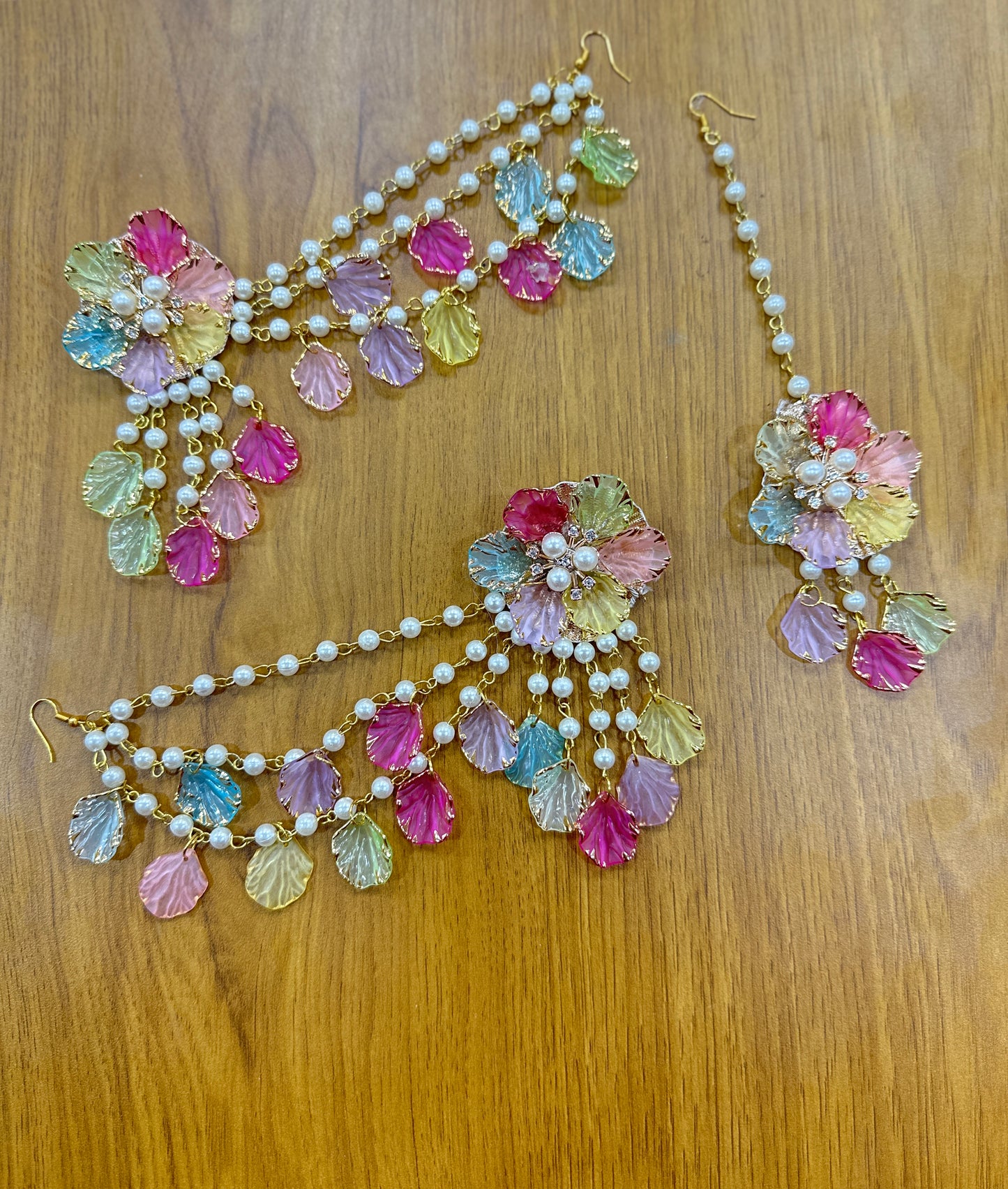 Multi Color Earring Tikka Set