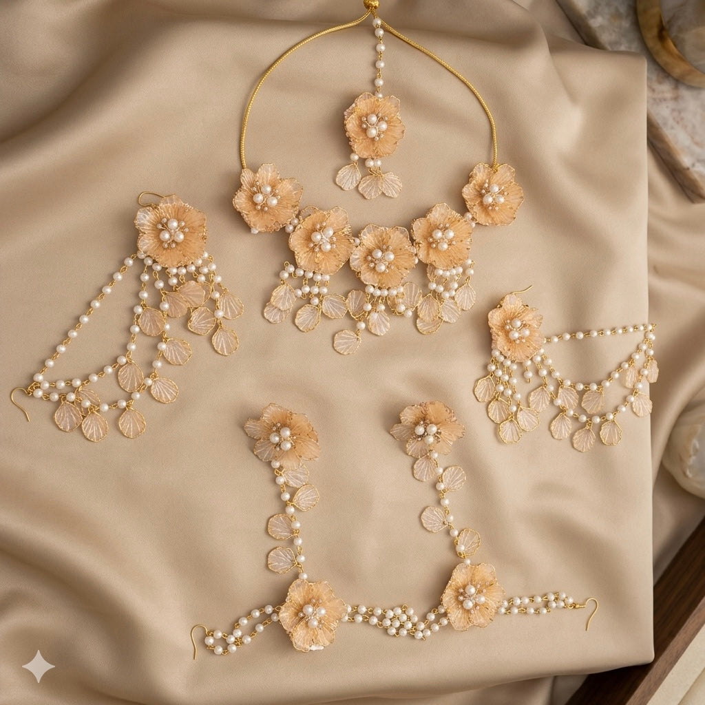 Enchanted Blossom Pearl & Petal Jewellery Set