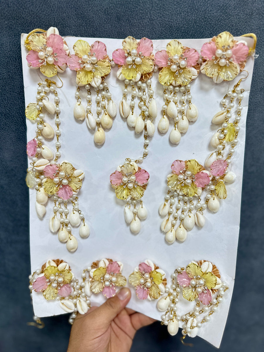 Lemon Pink Shells Jewellery K109