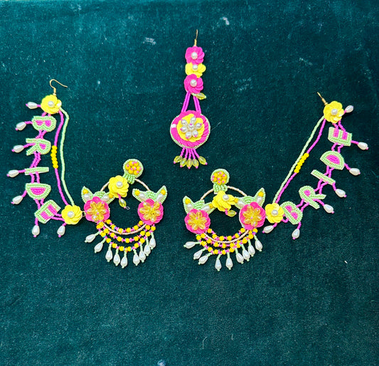 Beaded Handmade jewellery For Haldi Mehandi.