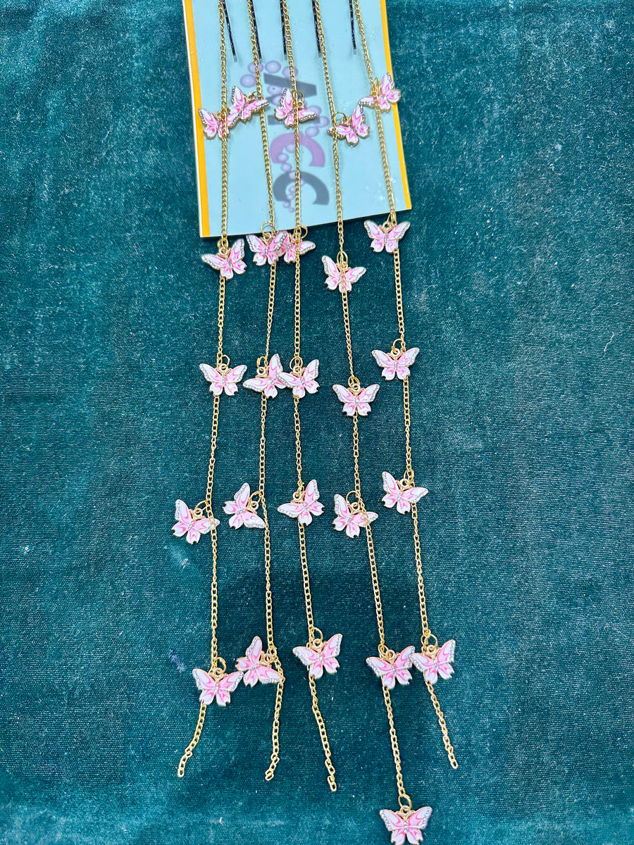 Charm Hair Accessories Pink Butterfly
