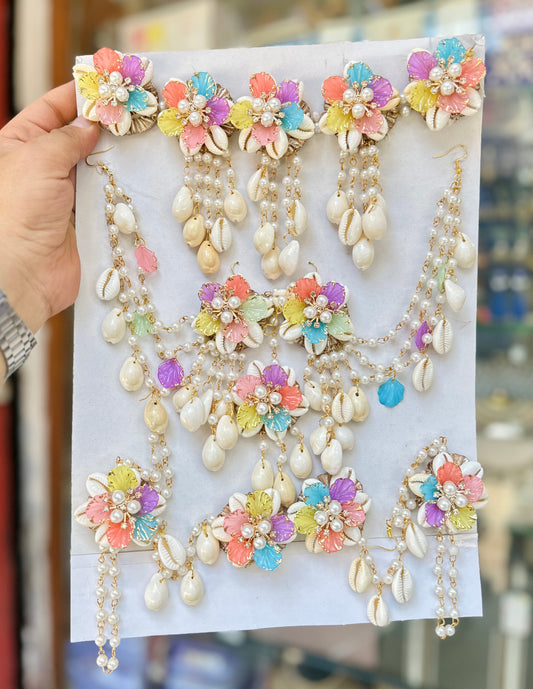 Multi Glassy  Shimmery Shells Jewellery.