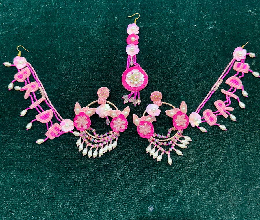 Beaded Handmade jewellery For Haldi Mehandi.