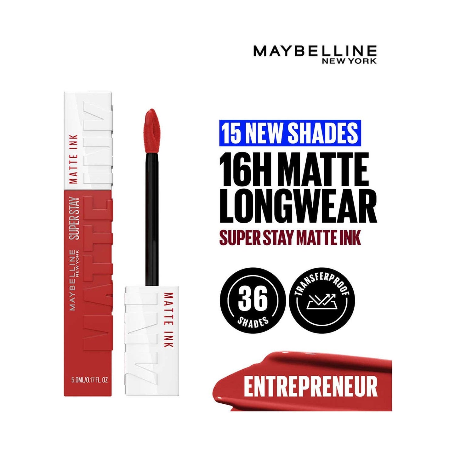 Maybelline New York Super Stay Matte Ink Liquid Lipstick, Lasts Up to 16 Hours