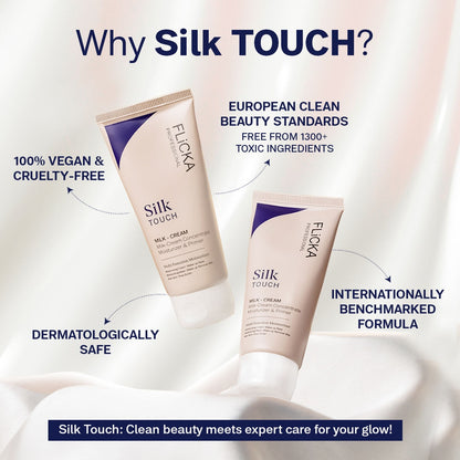 Flicka Silk Touch 3-In-1 Moisturizer Primer And Sun Care Dermatologically Tested And Minimize Pores (60g)