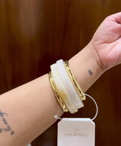 Modern Resin Bangle Stack Set Of4 RB06