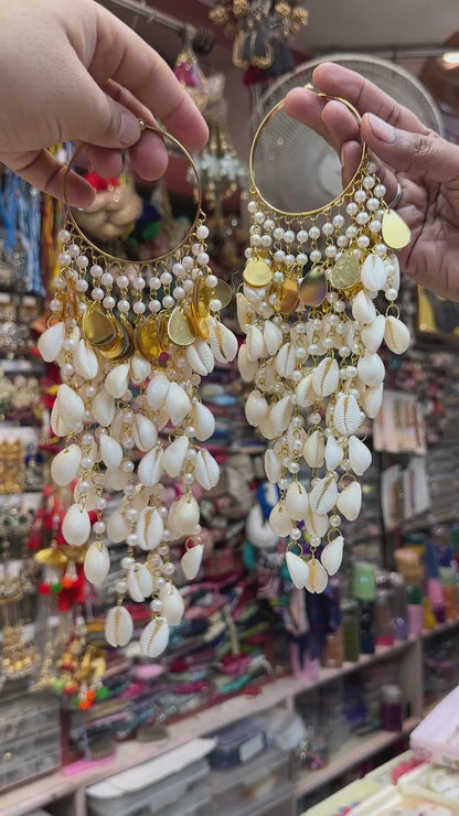 Cowrie Shell Kalira with Gold Sequins Free Size