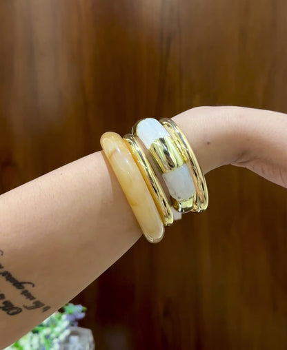 Modern Resin Bangle Stack Set Of 4 RB 08