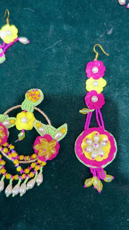 Beaded Handmade jewellery For Haldi Mehandi.